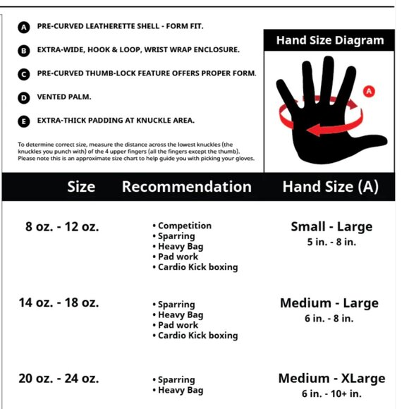 ProForce Leatherette Boxing Gloves 8oz - Picture 5 of 5